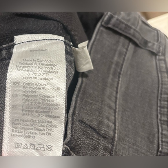 Madewell Stovepipe Straight Stretchy Jeans in Washed Black, Size 23 - Picture 7 of 10